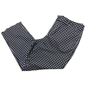 Banana Republic Dress Pants Avery Black White Gingham Stretch Office Preppy 12